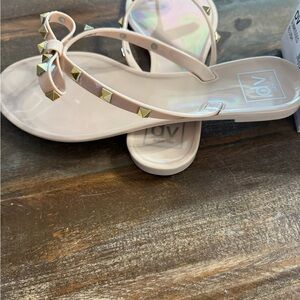 DV by Dolce Vita Women's Blush Sandals with Gold Studs